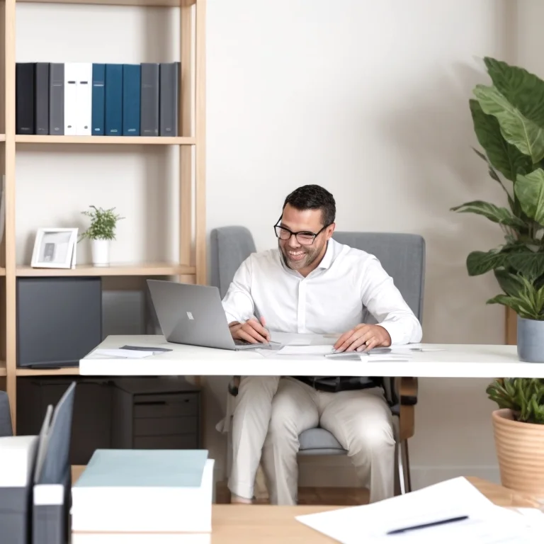 Real estate documents on a desk with a pen